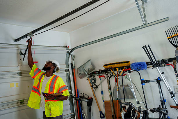 Professional Garage Door technician working in Benbrook, TX